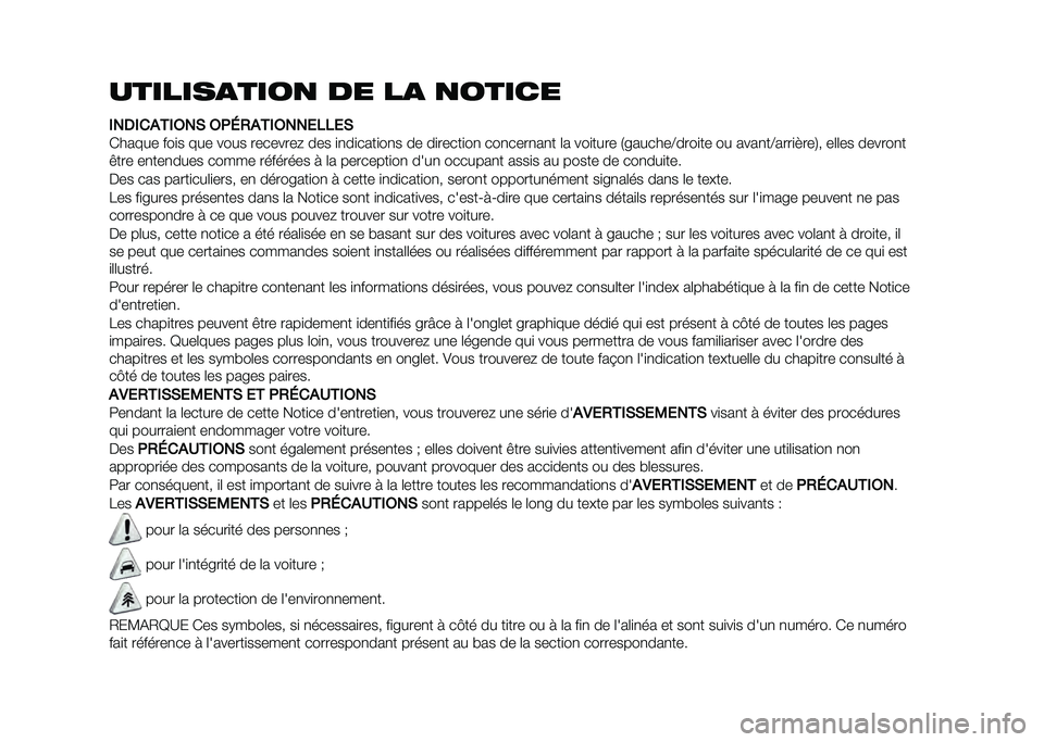 FIAT 500X 2020  Notice dentretien (in French) �������
����
 �� ��
 �
�����
�*��6�*��)��*�9��, �9�.�7�/�)��*�9���2���2�,
�*����� ���
� ��� ���� �������� ��� �
�
��
����
��
� �� ��
���