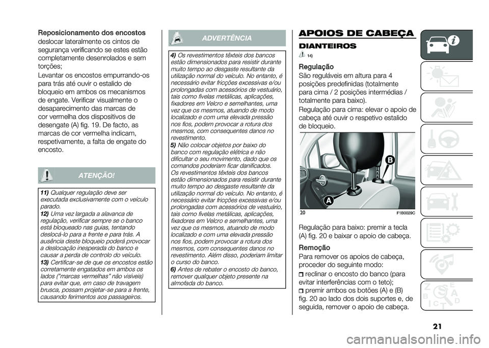 FIAT 500X 2020  Manual de Uso e Manutenção (in Portuguese) ���4���	�����	�
����
��	 ��	� ��
��	���	�
�
�	���
��� ����	�����	���	 �
� �����
� �
�	
��	������ � ��	��������
�
 ��	 �	���	� �	���#�

��
�