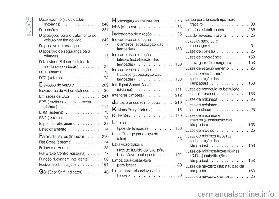 FIAT 500X 2020  Manual de Uso e Manutenção (in Portuguese) ��S�,�-�F�2�3 �-�	��	���	���
 �8��	��
���
��
�	�
���*�����; � � � � � � � � � � � � � � � �=�M�%
�-���	���!�	� � � � � � � � � � � � � � � � � �=�