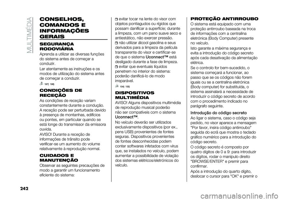 FIAT 500X 2021  Manual de Uso e Manutenção (in Portuguese) ���B�J�I�E���-�E�0
��� ����������[
����	���� �
�������	����
����	��
������	���	
�������*���	
�0���	��
� � �������� �� �
���	���