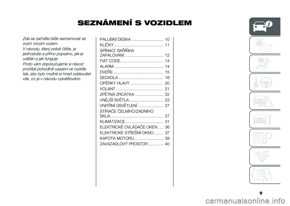 FIAT 500X 2021  Návod k použití a údržbě (in Czech) �
��������� � �����
����0��	 ��	 �����
��	 �!����	 ��	�������� ��	
���&� ����&� ����	�
�
�$ ������� ���	� �& �� ���
 ���
��	� �
�	
�
�