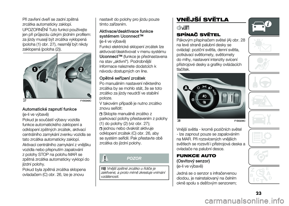 FIAT 500X 2021  Návod k použití a údržbě (in Czech) ���/�� �����	�� ���	�� ��	 ����� ���
���
�� �#���� ���������#��" ��������
�F�/�7�0�7�6��G��H ���� �%����#� �������	�
��	
�
�	� ��� �
