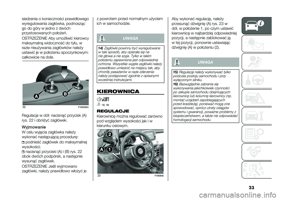 FIAT 500X 2020  Instrukcja obsługi (in Polish) �����	���	��� � �
����	������� �������#���	��
����	��������� ����#���
�� ���������
�� �� ���� � ��	��� � �����$
������