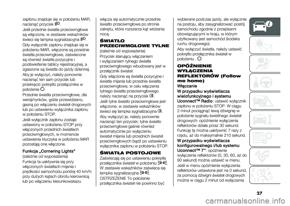 FIAT 500X 2020  Instrukcja obsługi (in Polish) ��
����#��� ��������	 ��� � ���#���	��� �C�A�D�
��������  ��������
�
�0�	��� ����	����	 ������#� ����	����
��#���	
�� ��#�����