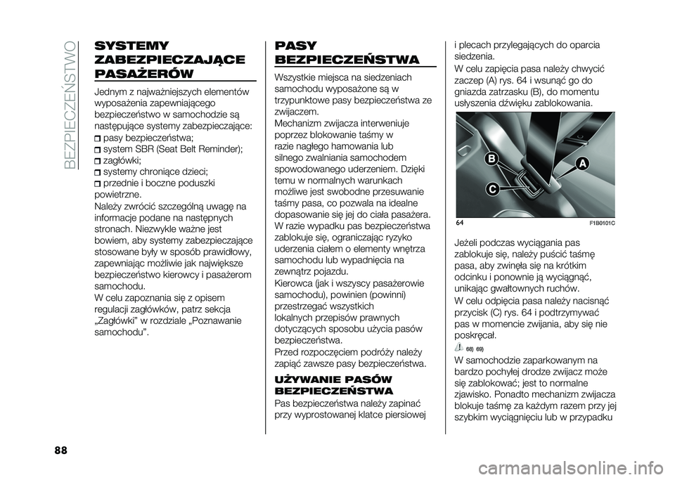 FIAT 500X 2020  Instrukcja obsługi (in Polish) ��R�9�*�!�G�9�.�*�9�]�=�?�%�
�� �������
��
����	�����
��!��
�	�
��
�;��
��
�0�	����
 � ���������	������$ �	��	�
�	����
��������	��� ����	�