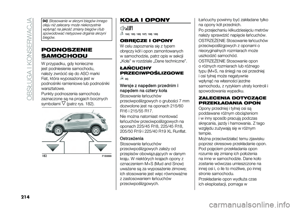 FIAT 500X 2021  Instrukcja obsługi (in Polish) ���R�=�J�-�/�A��G��,��:�=�9�D�%�A�.�0�A
��� ��"�
�=���������	 � ��
����� ���	��� ����	��
���	�� ��� ����	���� �
���	 ���	�
���������	 ���