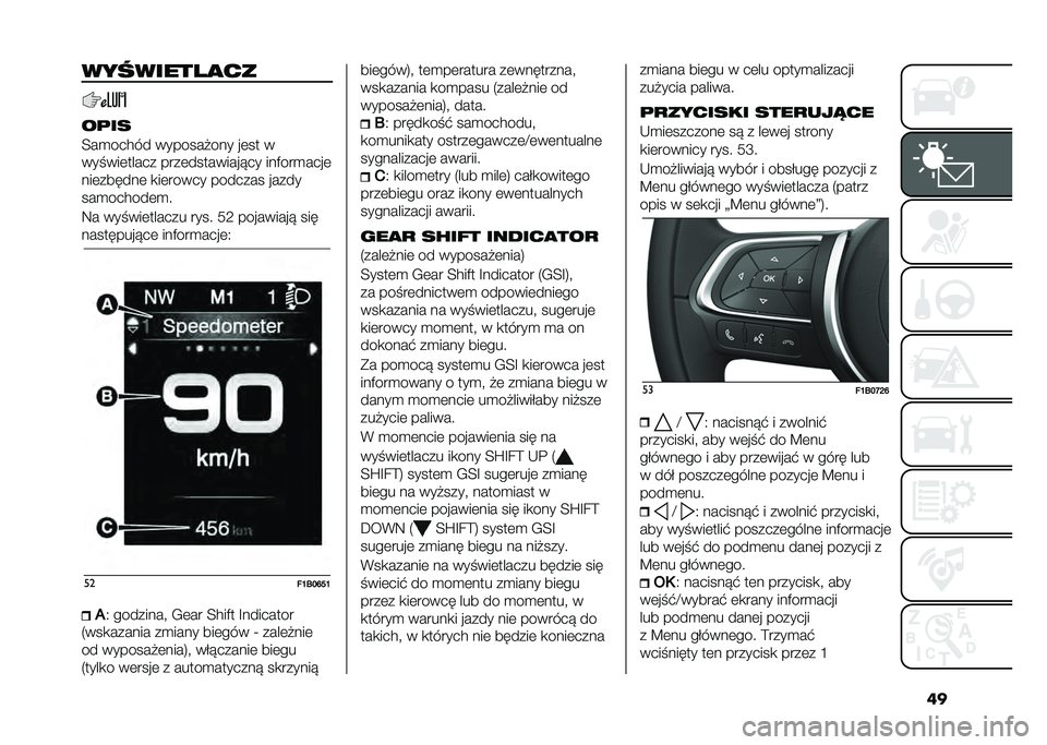 FIAT 500X 2021  Instrukcja obsługi (in Polish) �����������
��
��	��
�=��
���$�� ���������� ��	�� �
������	����� ����	����������� ���&���
����	
���	������	 �
��	����� ��