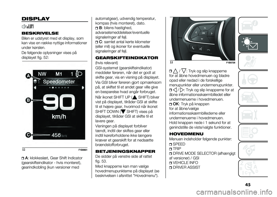 FIAT 500X 2020  Brugs- og vedligeholdelsesvejledning (in Danish) ����
�����
������
�����
�1���� �� ���
����� ��� �� ���
�#���� �
�	�
��� ���
� �� ��!��� ������
� ����	������	���
����� ��