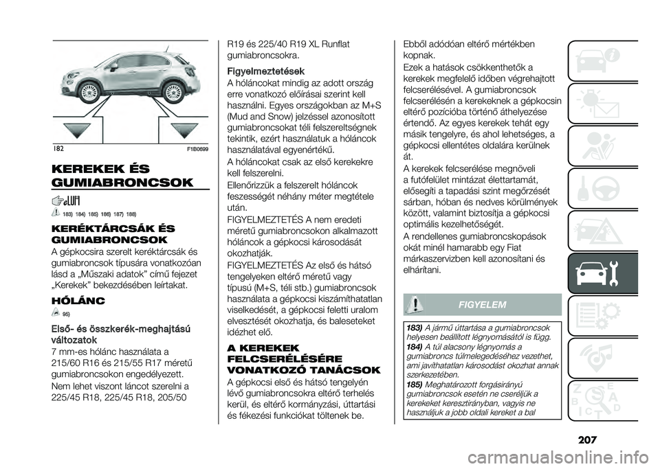 FIAT 500X 2020  Kezelési és karbantartási útmutató (in Hungarian) ���
��	�
��N�=��S�V�V
������� ��
��������	����	� �N�R�L�D �N�R�T�D �N�R��D �N�R�S�D �N�R�O�D �N�R�R�D
������������ ��
��������	����	�
�+ ����
��