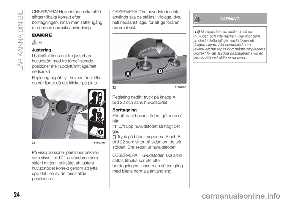FIAT 500X 2019  Drift- och underhållshandbok (in Swedish) �0�#�4�&�3�7�&�3�"� �)�V�W�V�E�T�U�