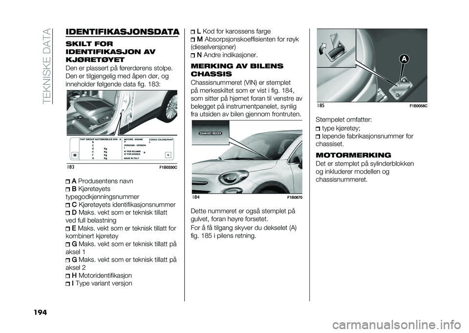 FIAT 500X 2021  Drift- og vedlikeholdshåndbok (in Norwegian) ��<�$�;��#�2�;�$�� �4�<�4
���
�����
�������������
� �����
 ���
�����
��������� ��
������
��
��

� �
� �
� ��	����
�� �� ��!��
��
�!��
