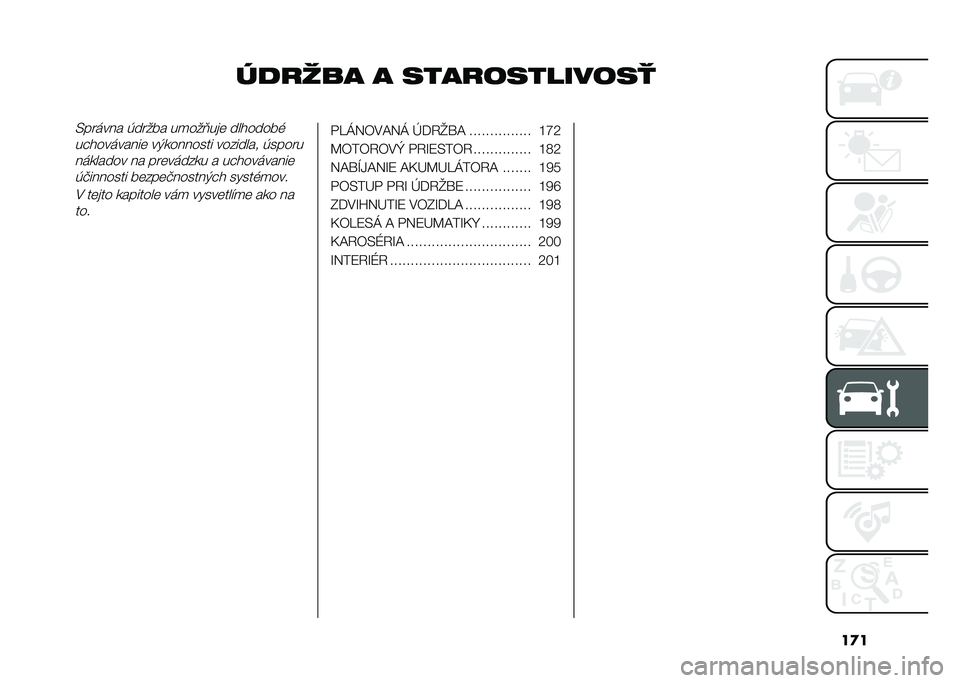 FIAT 500X 2020  Návod na použitie a údržbu (in Slovak) ��
�
������ � �����	������	�� �/���	��� �+����� ��
���?��� ��������%
������	����� ��,�
������� �������� �+�����
��	�
�����