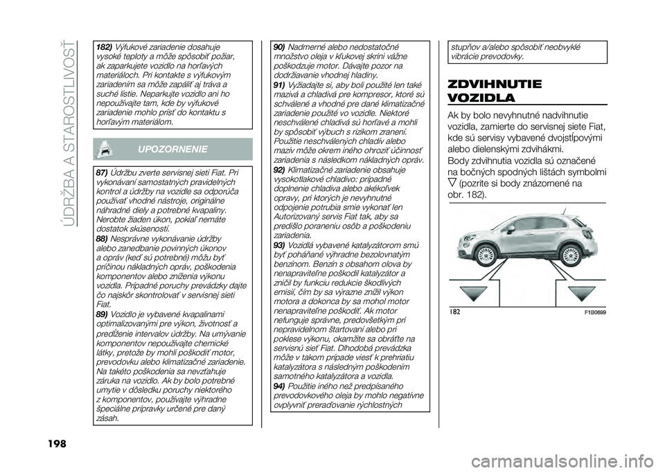 FIAT 500X 2020  Návod na použitie a údržbu (in Slovak) ��E�=�4�]�\�A��A��/��A�4�*�/��U�I��*�/�m
��� ����
��,�#��
���% ���������� ��������
�����
�% ������� � �
�$�� ���$����� ������� ��
 ���