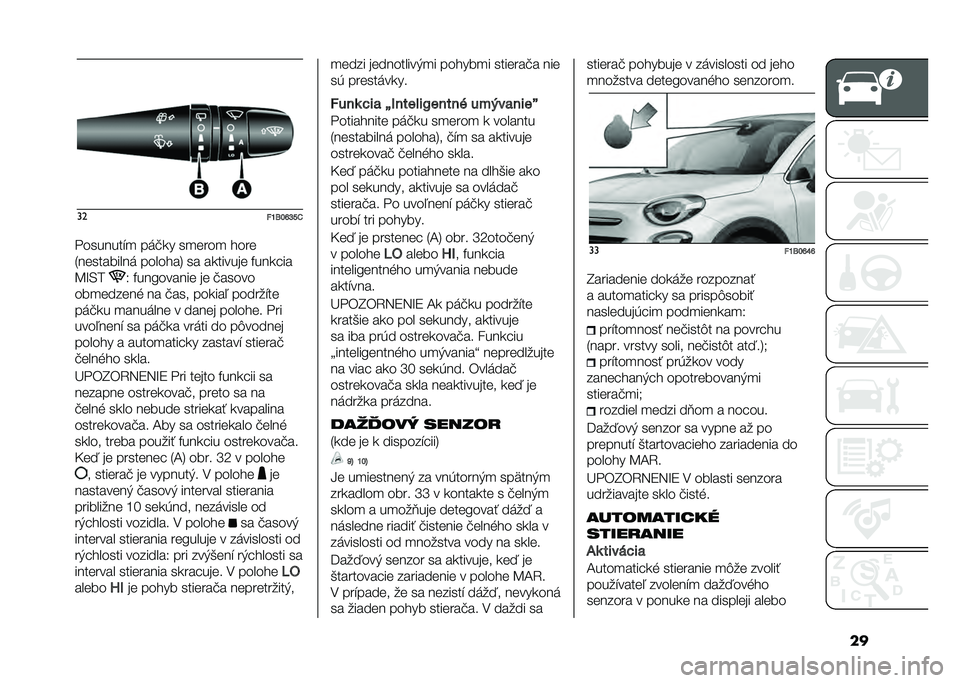 FIAT 500X 2021  Návod na použitie a údržbu (in Slovak) ����
��Q�;��V�N��0
� �������"�
 ��	�!�
� ��
����
 ����
�3����������	 �������6 �� ��
������ �#���
���
�B�I�/� �2 �#���D������ �� �!����