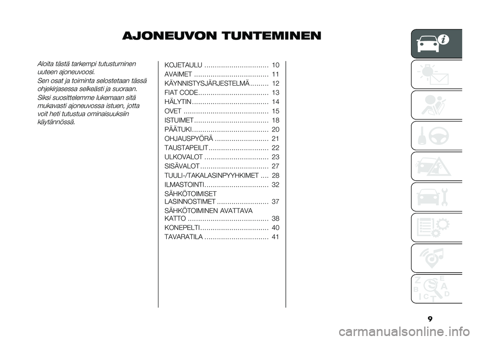 FIAT 500X 2020  Käyttö- ja huolto-ohjekirja (in in Finnish) �
�
�������� ������	�����4����� ��	���	 ������� � ������������
������ �������
����
�
��� ���� �� �������� ��������