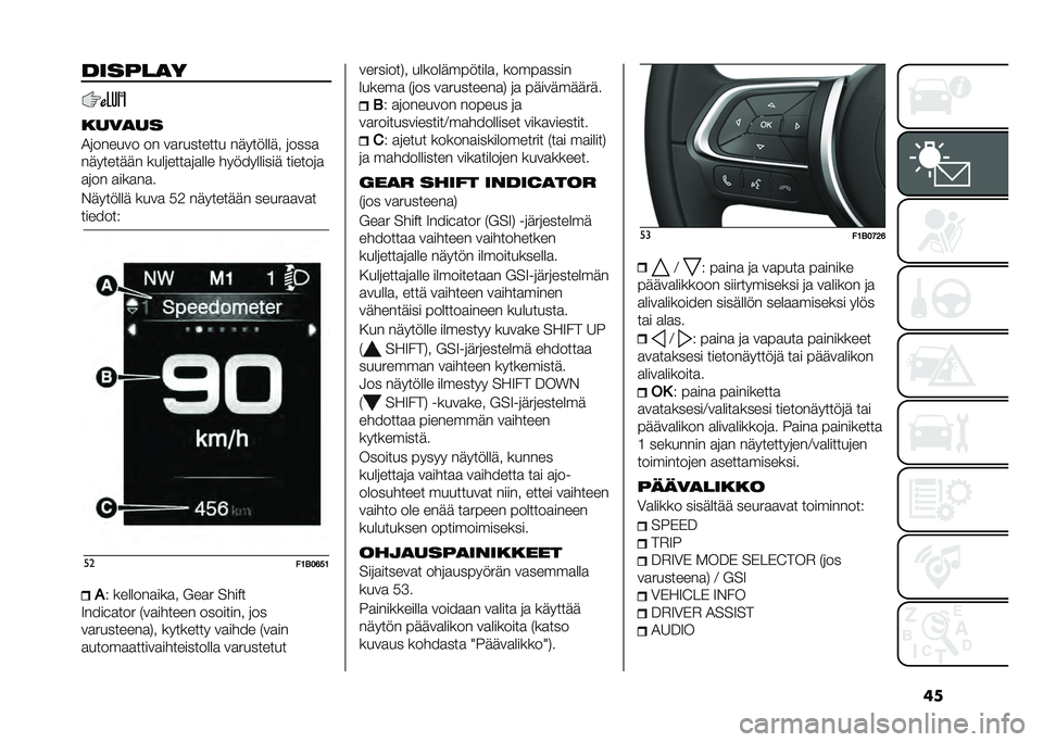 FIAT 500X 2020  Käyttö- ja huolto-ohjekirja (in in Finnish) ��������
�
����
��
�4������
� �� �
��������� ��	������	� �����
��	�����	�	� ������������� �����������	 �������
���� �