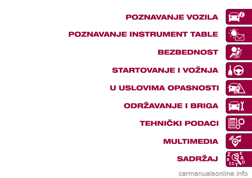 FIAT 500X 2017 Knjižica za upotrebu i održavanje (in Serbian) FIAT 500X 2017 Knjižica za upotrebu i održavanje (in Serbian)