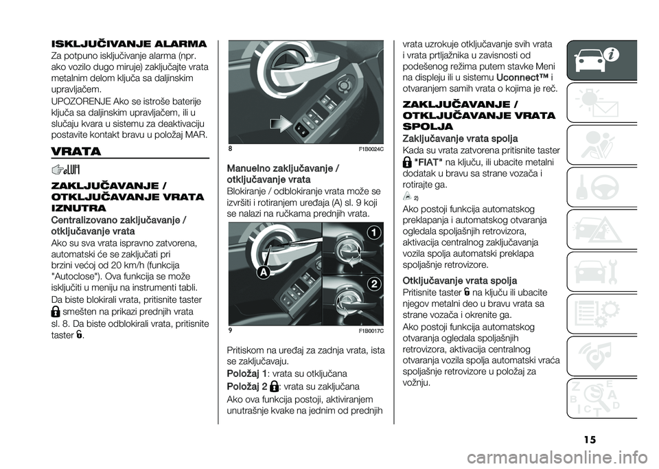 FIAT 500X 2020  Knjižica za upotrebu i održavanje (in Serbian) ��������������� ����
��
�4� ��	�����	 ����
��������� ��
���� �-����
���	 ��	�
��
�	 ����	 �������/ �
���
������� �����
����