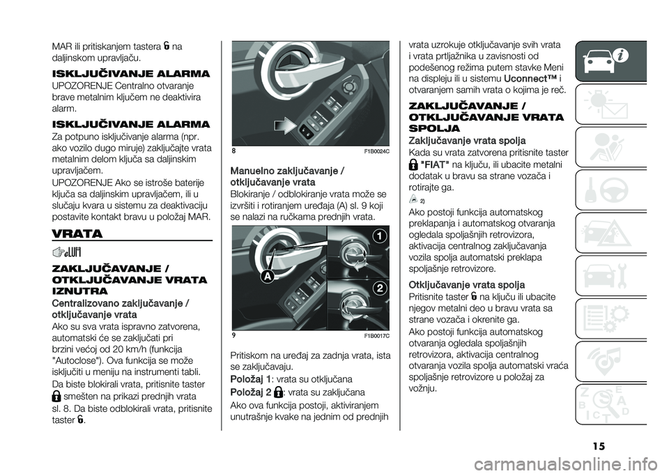 FIAT 500X 2021  Knjižica za upotrebu i održavanje (in Serbian) ���8�7�. ��
� ������������ ������� ��
���
������	� ������
�����
������������� ����
��
��&��4��.�1�(�>�1 �D������
��	 �	������