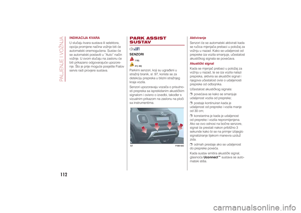 FIAT 500X 2021  Knjižica s uputama za uporabu i održavanje (in Croatian) 112�3�$�/�-�(�1�-�(��,��9�2�