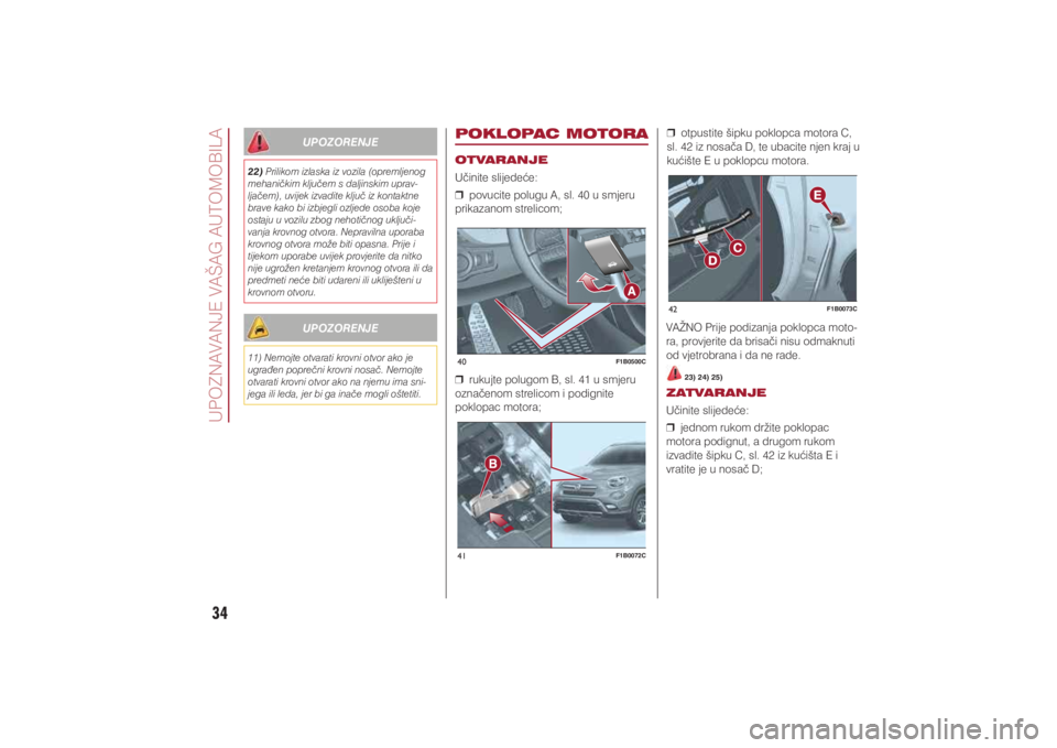 FIAT 500X 2021  Knjižica s uputama za uporabu i održavanje (in Croatian) 34�8�3�2�=�1�$�9�$�1�-�(��9�$�