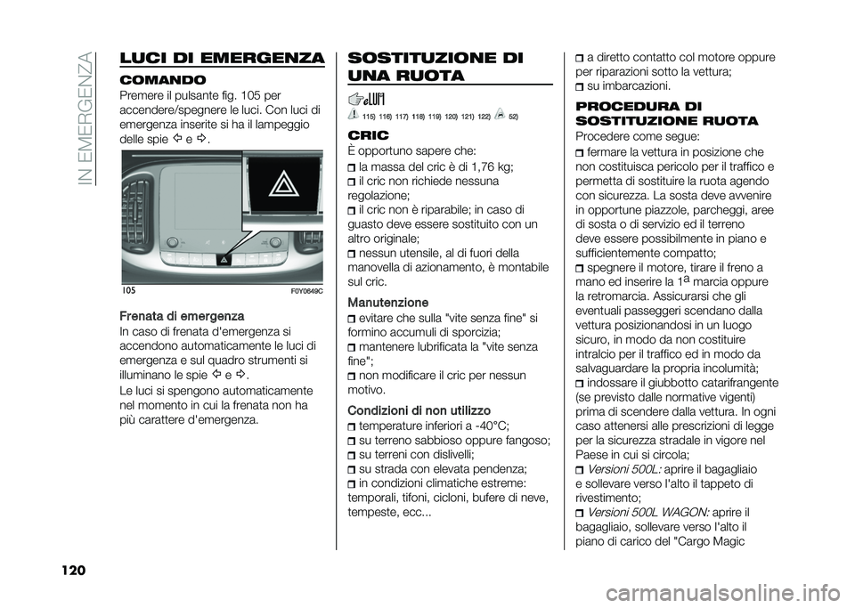FIAT 500L 2020  Libretto Uso Manutenzione (in Italian) ��=�&��0�3�0�,��0�&�@�
��� ��
�� �� �������
��
��	���
��	
����
��� �� �����	��
� ���� �B�� ���
�	���������<�������� �� ����� ���