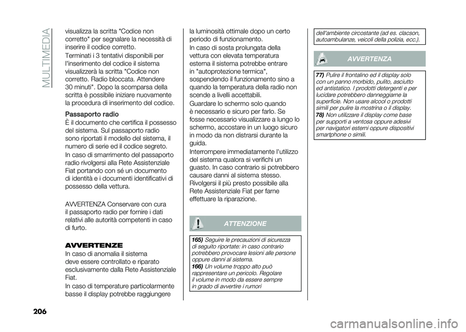 FIAT 500L 2020  Libretto Uso Manutenzione (in Italian) ��3�:��;�=�3�0�$�=�
���	 �����	�����	 ��	 �����
�
�	 �6������ ���
������
�
��6 ��� �����	��	�� ��	 ��������
� ��
�������� �� ������