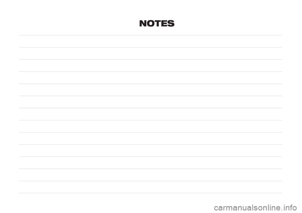 FIAT 500L 2018  Owner handbook (in English) NOTES 