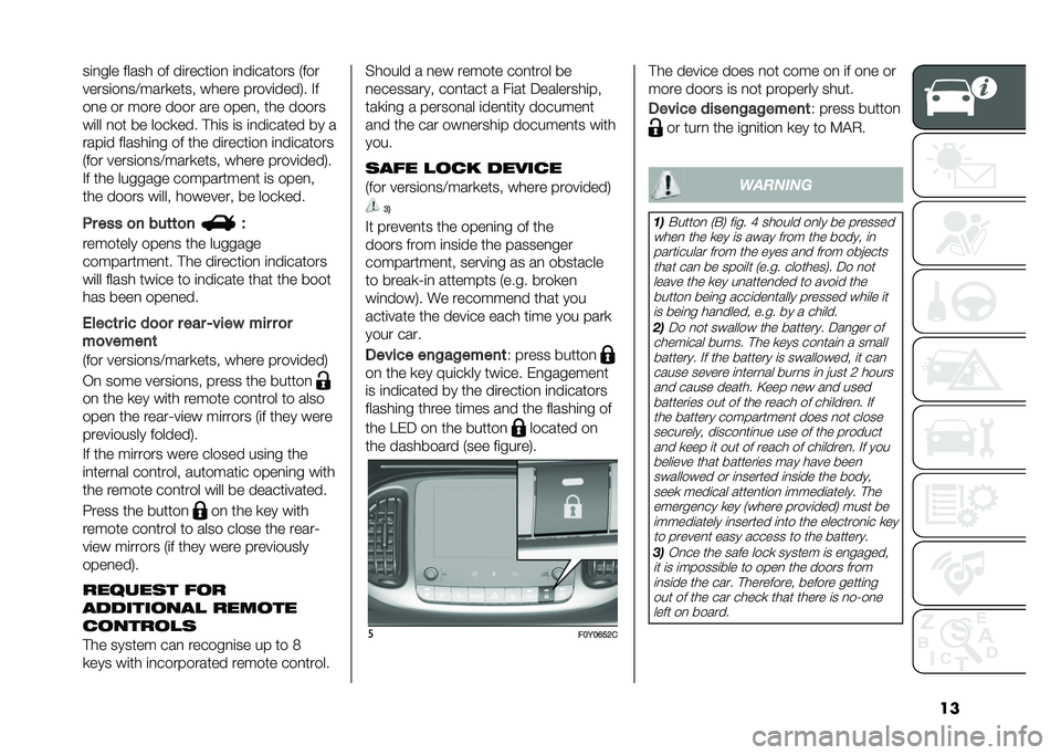 FIAT 500L 2021  Owner handbook (in English) ����	�
��� ����� �� ��	�����	��
 �	�
��	������ �-���
�����	��
��>����
���� ����� �����	����1� �%�
��
� �� ���� ���� ��� ����
�
