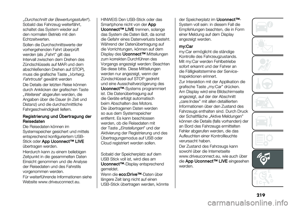 FIAT 500L 2020  Betriebsanleitung (in German) ����>�/�����
������ ��	� ��	��	������
�
����	��Q�9�
������ ���
 �����#�	�� ��	���	���"����
�
������	� ���
 ��@�
��	�  ���	��	� ���
�