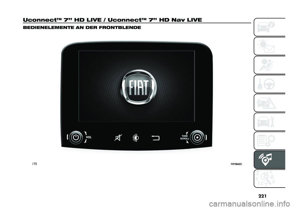 FIAT 500L 2020  Betriebsanleitung (in German) ���
��5�/�(�(�&�5�#�F �H�0 �� �
��� �, ��5�/�(�(�&�5�#�F �H�0 �� ��!�: �
��� ��������
������ �� ��� ���
����
����
���
���=��F�G�@�/   