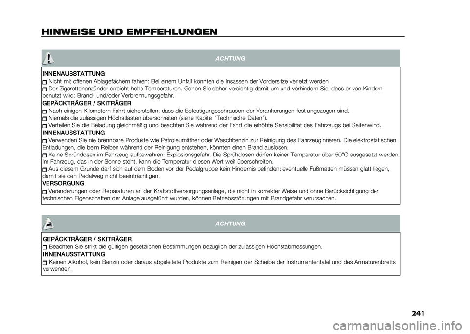 FIAT 500L 2020  Betriebsanleitung (in German) ���
�������� ��� �������
���	�� �
�������
��4�4�)�4�"�9���3�"�3�3�9�4�8 �-���� � �� ����	��	� �&�����	��"���	�� �����	��4 ��	� �	���	�  