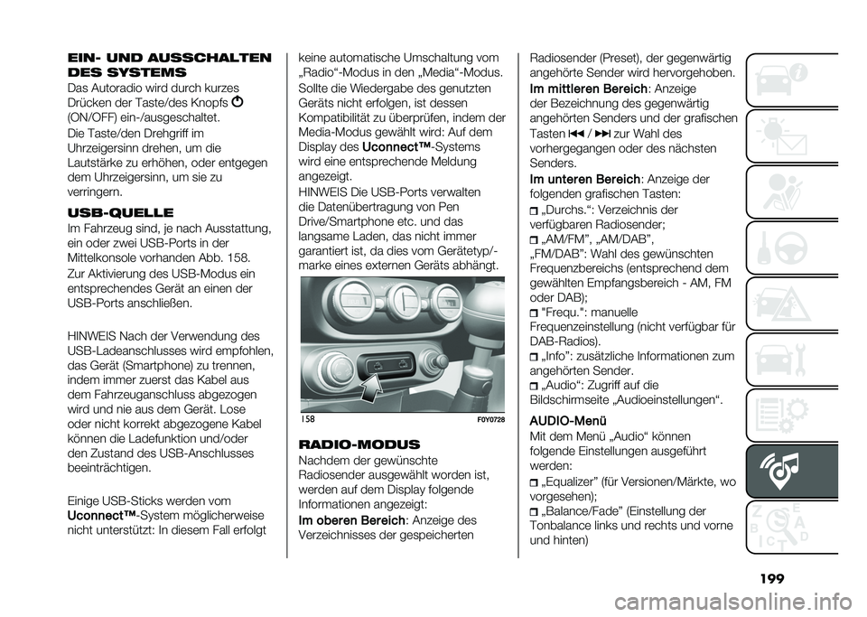 FIAT 500L 2021  Betriebsanleitung (in German) ������� ��� ��������
���
��� �������
�/��
 �&�������� ���� ����� ����#�	�
�/�����	� ��	� ���
��	�B��	�
 �=���(��
�6�5�-�B�5���9 �	�