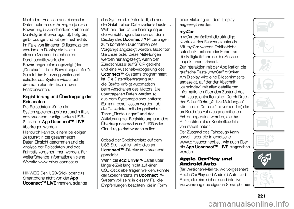 FIAT 500L 2021  Betriebsanleitung (in German) ����-��� ��	�  �)����
�
�	� ���
��	����	���	�
�/���	� ��	�� �	� ���	 �&��#�	���	� �F�	 ����
��	��	����� � ��	��
����	��	��	 �����	� ���4
�/��