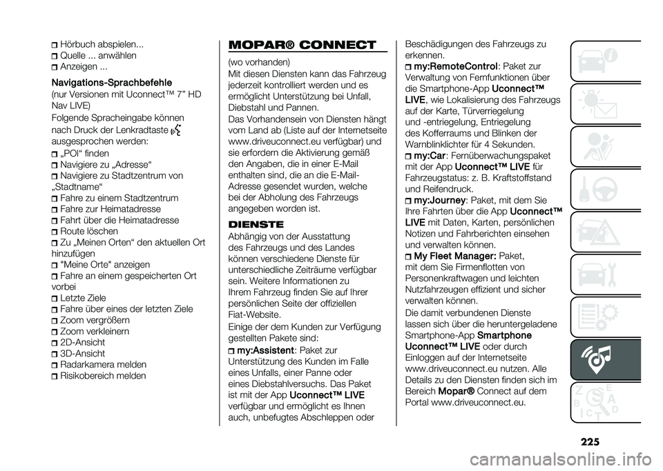 FIAT 500L 2021  Betriebsanleitung (in German) ����1�%����� ���
�(��	��	����
�!��	���	 ��� ����"���	�
�&��#�	���	� ���
�4��%�������
��1��� ������!����
�6��� �.�	��
����	� � �� �A��