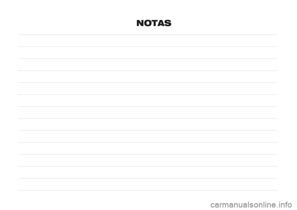FIAT 500L 2018 Manual de Empleo y Cuidado (in Spanish) NOTAS FIAT 500L 2018 Manual de Empleo y Cuidado (in Spanish) NOTAS