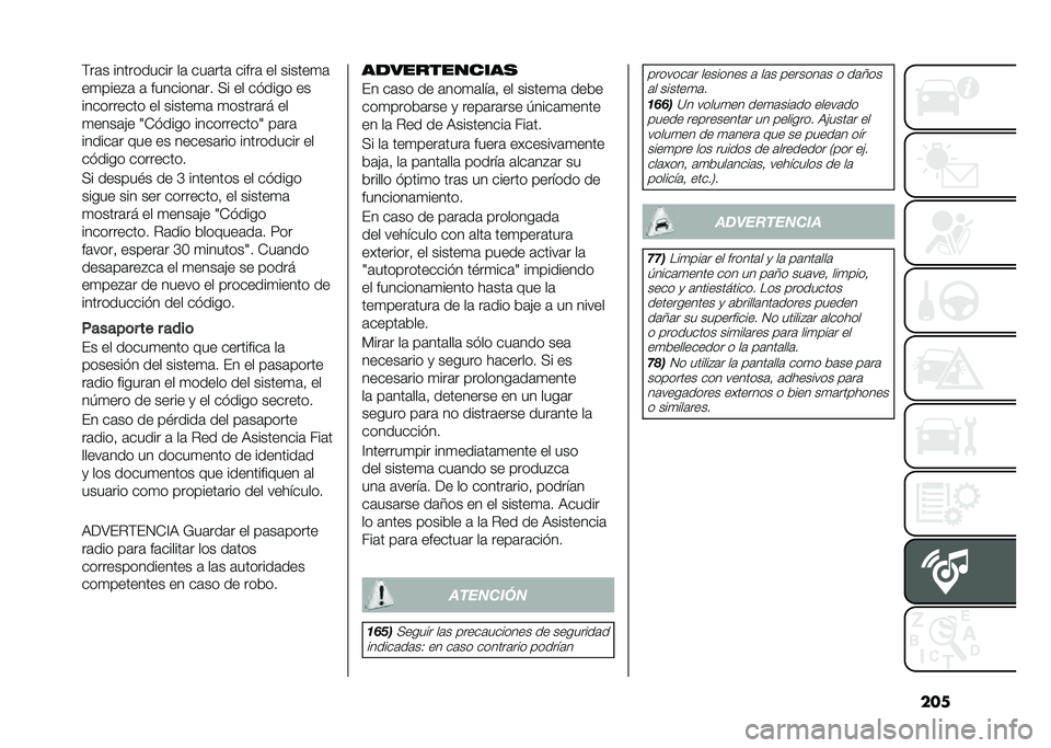 FIAT 500L 2020  Manual de Empleo y Cuidado (in Spanish) ����(��	� ���������� ��	 ���	���	 �����	 �� ������
�	
��
����#�	 �	 ��������	�� �<� �� �� ���� ��
���������� �� ������
�	 �
���