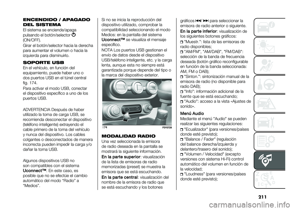 FIAT 500L 2020  Manual de Empleo y Cuidado (in Spanish) ���������
��
�	 �/ ������
�	
�
�� �������
�� ������
�	 �� ���������>�	��	��	
�����	��� �� �&��� ��>��������
�/�0�1�>�0���2�
�;���	� 