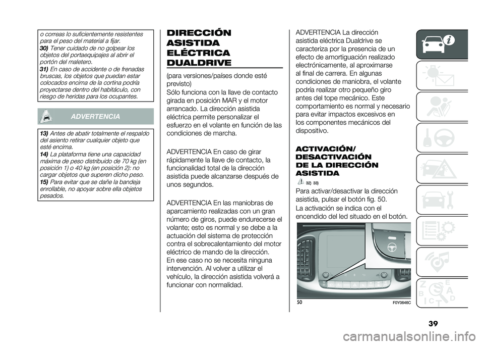 FIAT 500L 2020  Manual de Empleo y Cuidado (in Spanish) ��� ������	� �� �����������
���� �����������
��	��	 �� ���� ��� �
�	�����	� �	 ���"�	��
��%��(���� �����	�� �� �� ������	�