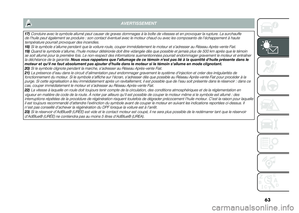 FIAT 500L 2020  Notice dentretien (in French) �	�������� � ��!���
��&��*��
���
�� ���� �	� ��.��#��	� ��	�	��� ���� ������ �� ������ �������� �  �	� �#��$�� �� ��
������ �� �