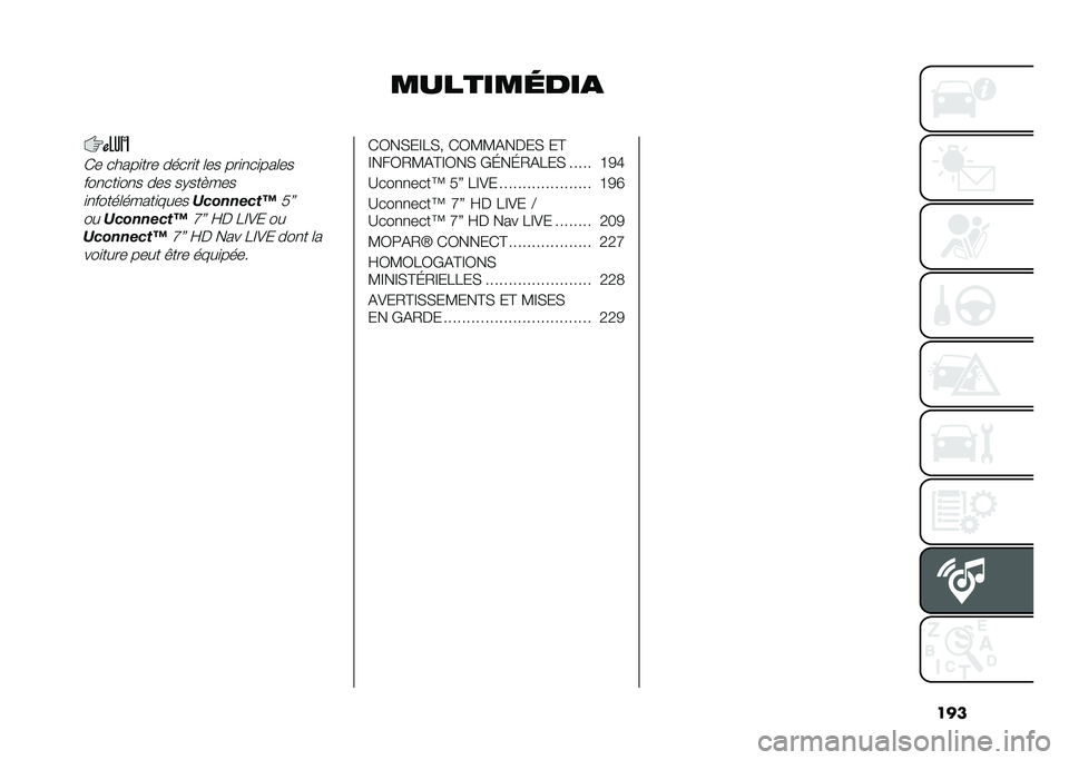 FIAT 500L 2021  Notice dentretien (in French) ���
�������	���
�*� �����
��� �����
� �	�� ���
�
��
���	��
���
���
��
� ��� ��.���"���
�
�
�����	�����
����
�6��������7��[
��
�6�