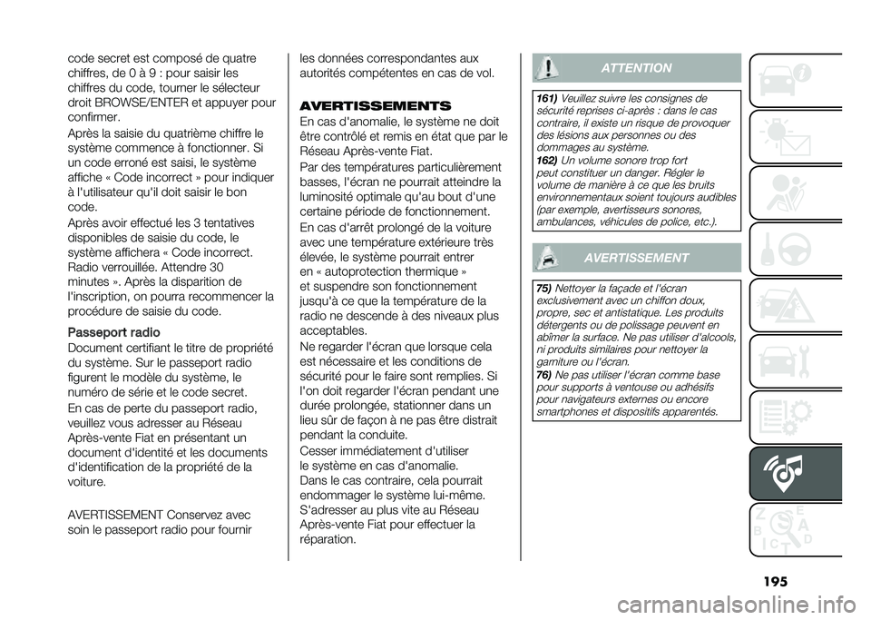 FIAT 500L 2021  Notice dentretien (in French) ������� ������ ��� ������� �� ������
���
������ �� � �  �5 �0 ���� ���
��
� �	��
���
����� �� ����� �����
�� �	� ���	����