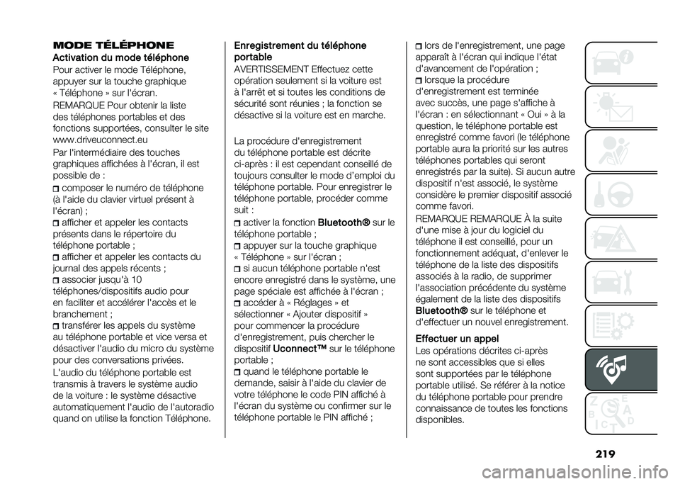 FIAT 500L 2021  Notice dentretien (in French) ������� ��	��	����
�
���	����	��� ��
 ���� �	��������
�:��� ����
��� �	� ���� �@��	�����
��
�����.�� ��� �	� ������ ������
�