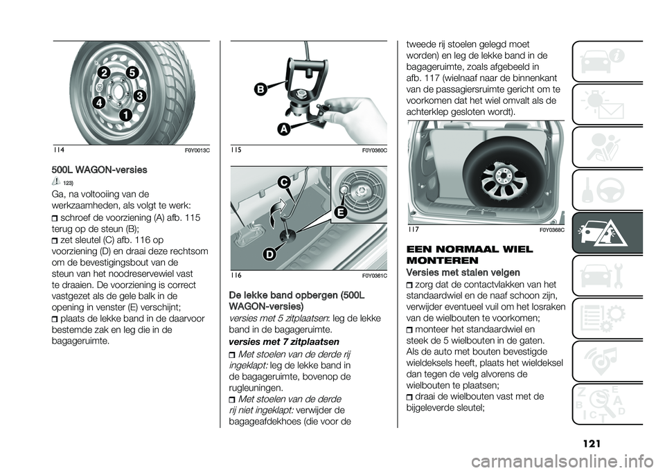 FIAT 500L 2020  Instructieboek (in Dutch) ������
���<���B�@�&
���� �9��8��+�4��� ��
�� �B�?�@�3
�$�� �� ����	������ ��� ��
� ��
����������� ��� �����	 �	� � ��
��( ����
��� �