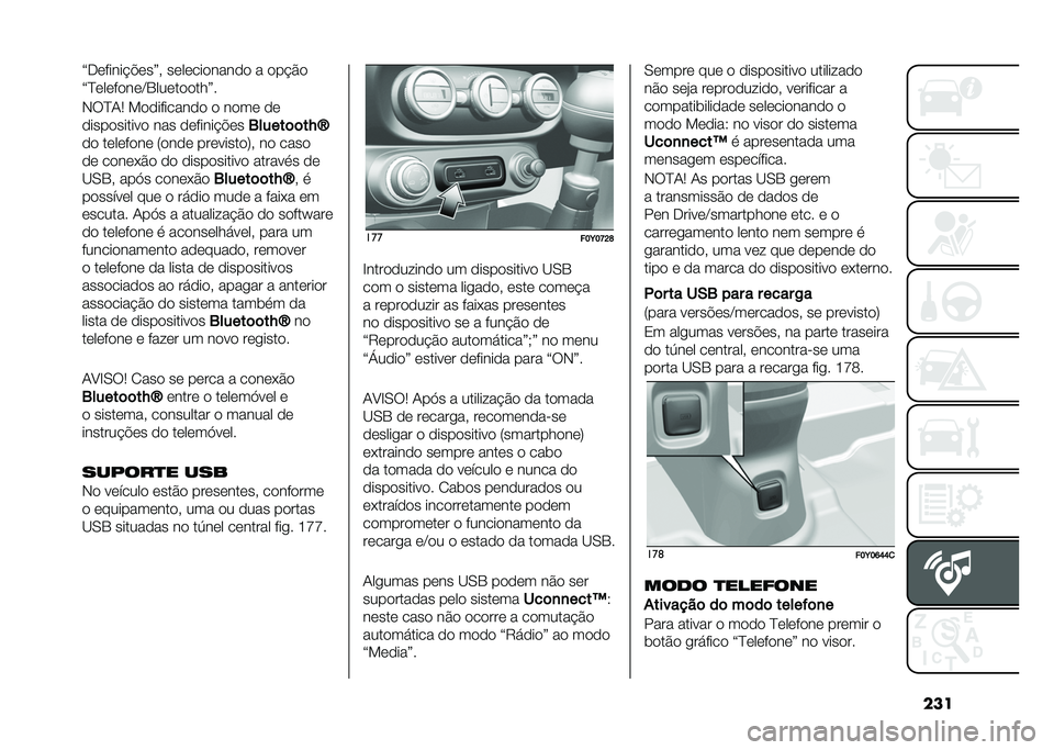 FIAT 500L 2020  Manual de Uso e Manutenção (in Portuguese) ����?�.������$�%���@�# ������������ � ���$��
�?�D��������C�4���������@�
�-��D�1�5 ����������� � ���� ��
����������� ��� ��