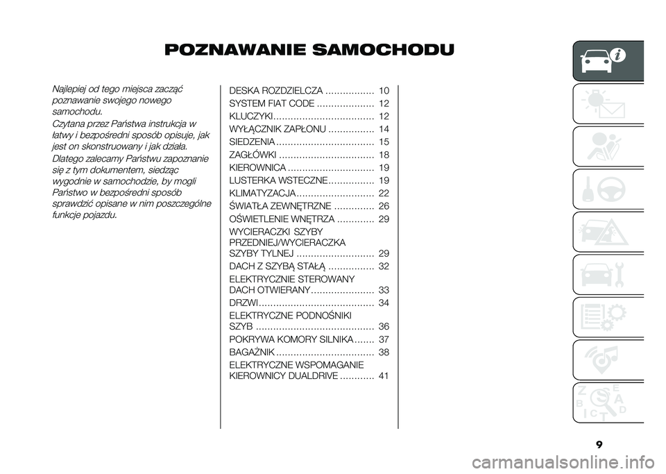 FIAT 500L 2020  Instrukcja obsługi (in Polish) �
�	����
��
��� ��
��������9����	���	� �� ��	�� �
��	���� �����!�$
����������	 �����	�� ����	��
���
�������
�.������ ����	� �