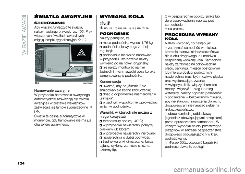 FIAT 500L 2020  Instrukcja obsługi (in Polish) ��(��C�@�*�F�8��@�(�@�C�F�F
��� ����
���
 �
��
�
����
����
���
���
�@�� ���!����$�E����!����$ ��	 � �������"
����	�#� �������!�$ ��������
 