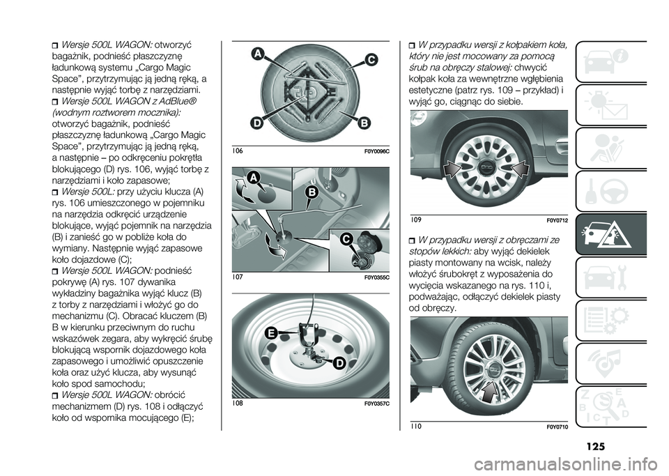 FIAT 500L 2020  Instrukcja obsługi (in Polish) ����(�	����	 ���� �(�@�/��9�4��������$
�����#���
�" ������	� �$ �����������
������
���! �����	�
� �=�.���� �B����
�<����	�?�" ������