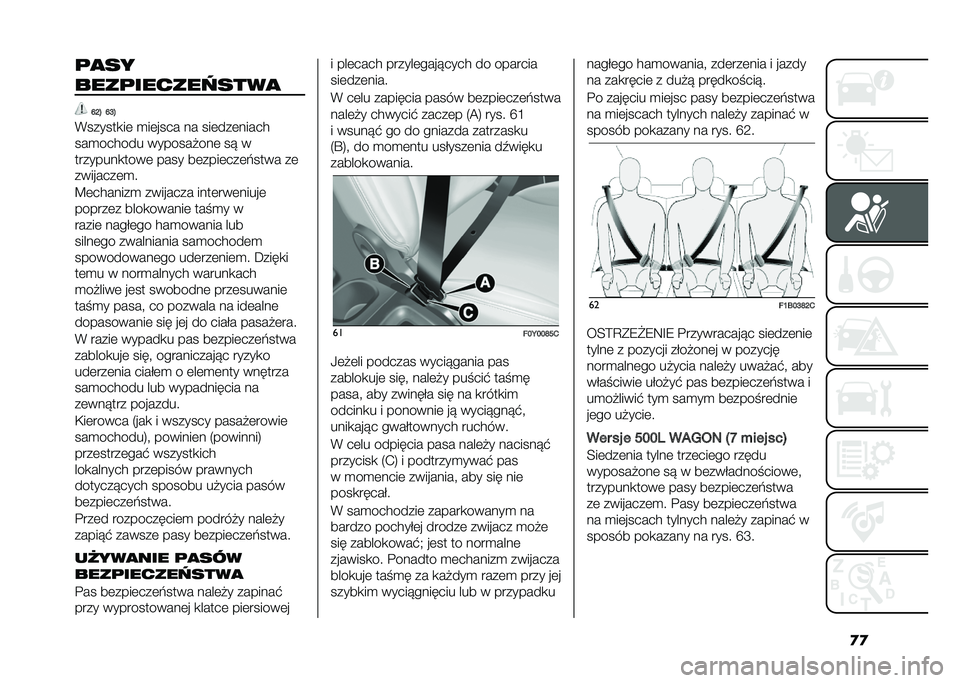 FIAT 500L 2020  Instrukcja obsługi (in Polish) �
�
�	�
��
����	����������
�N�I�$ �N�J�$
�(������
��	 �
��	���� �� ���	���	�����
���
������ �������#���	 ��! �
��������
����	 ���� 