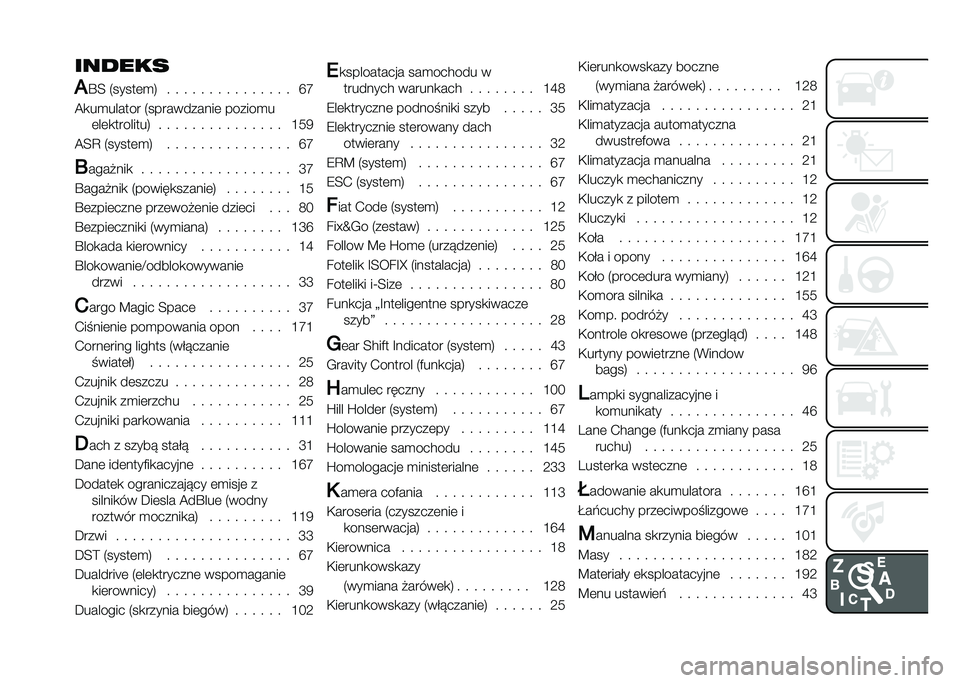 FIAT 500L 2021  Instrukcja obsługi (in Polish) ������
�2
�P�< �5�����	�
�6 � � � � � � � � � � � � � � � �S�M
�@�
��
������ �5�����������	 ������
� �	��	�
��������6 � � � � � � � � �